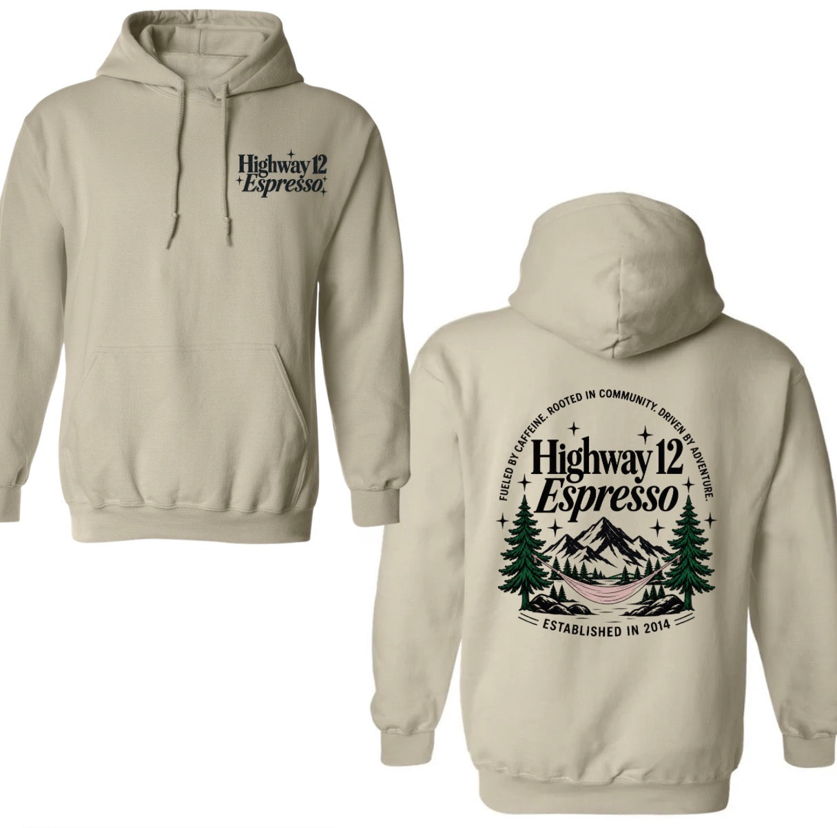 Highway 12 espresso sand hoodie