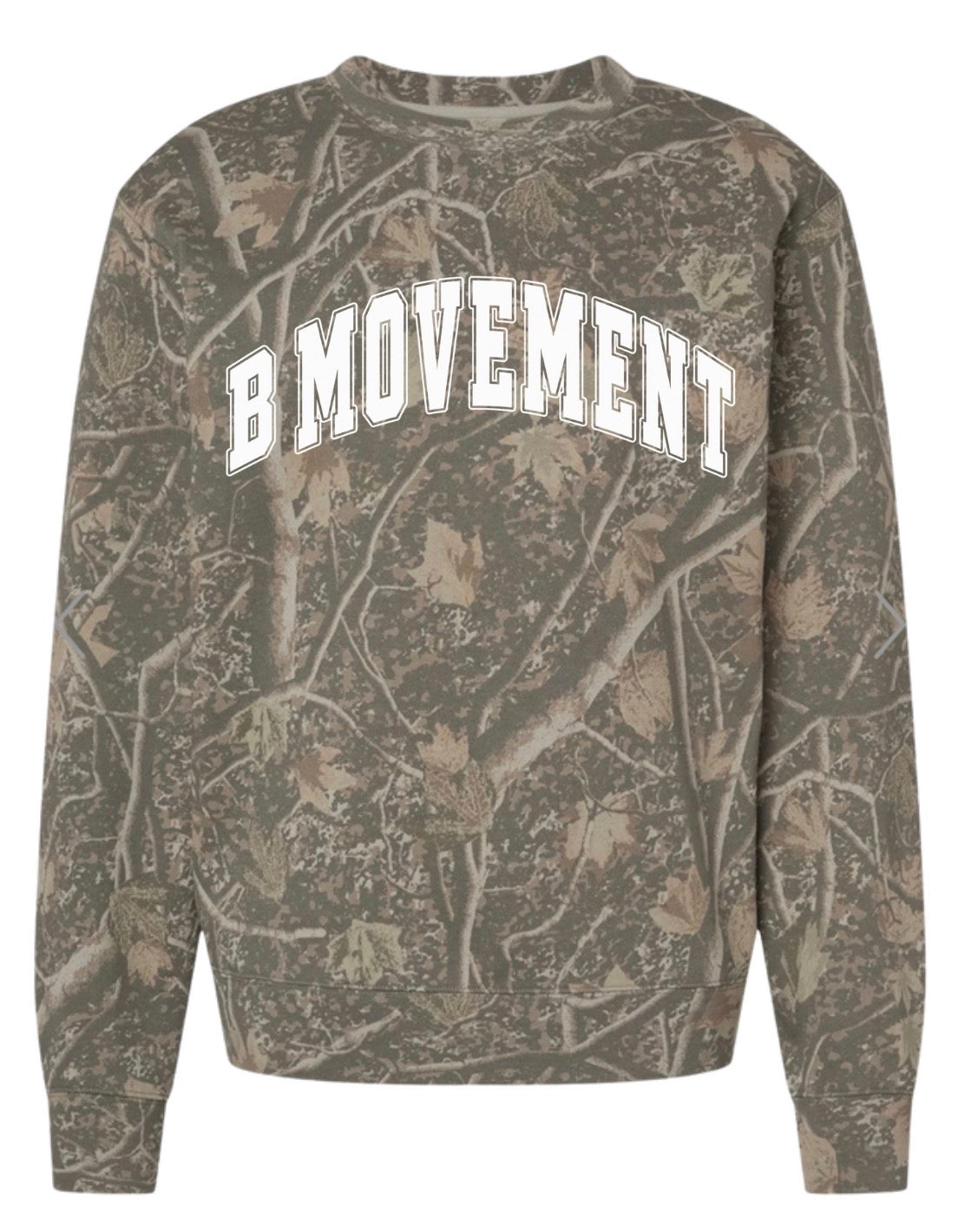 B Movement deadwood camo crewneck
