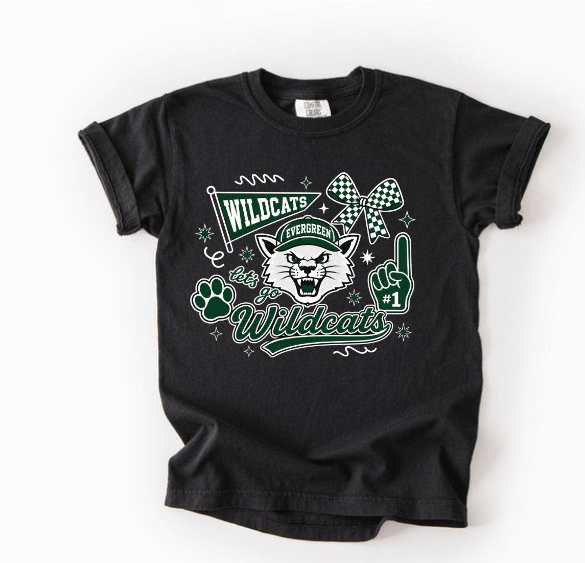 EVERGREEN wildcats collage (toddler-youth XL)