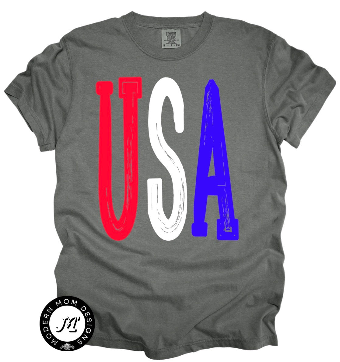 USA-oversized letters (tee, crewneck, or hoodie)