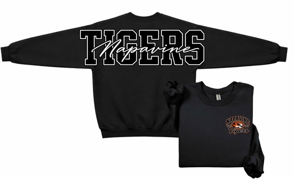 Napavine Tigers crewneck with big back print
