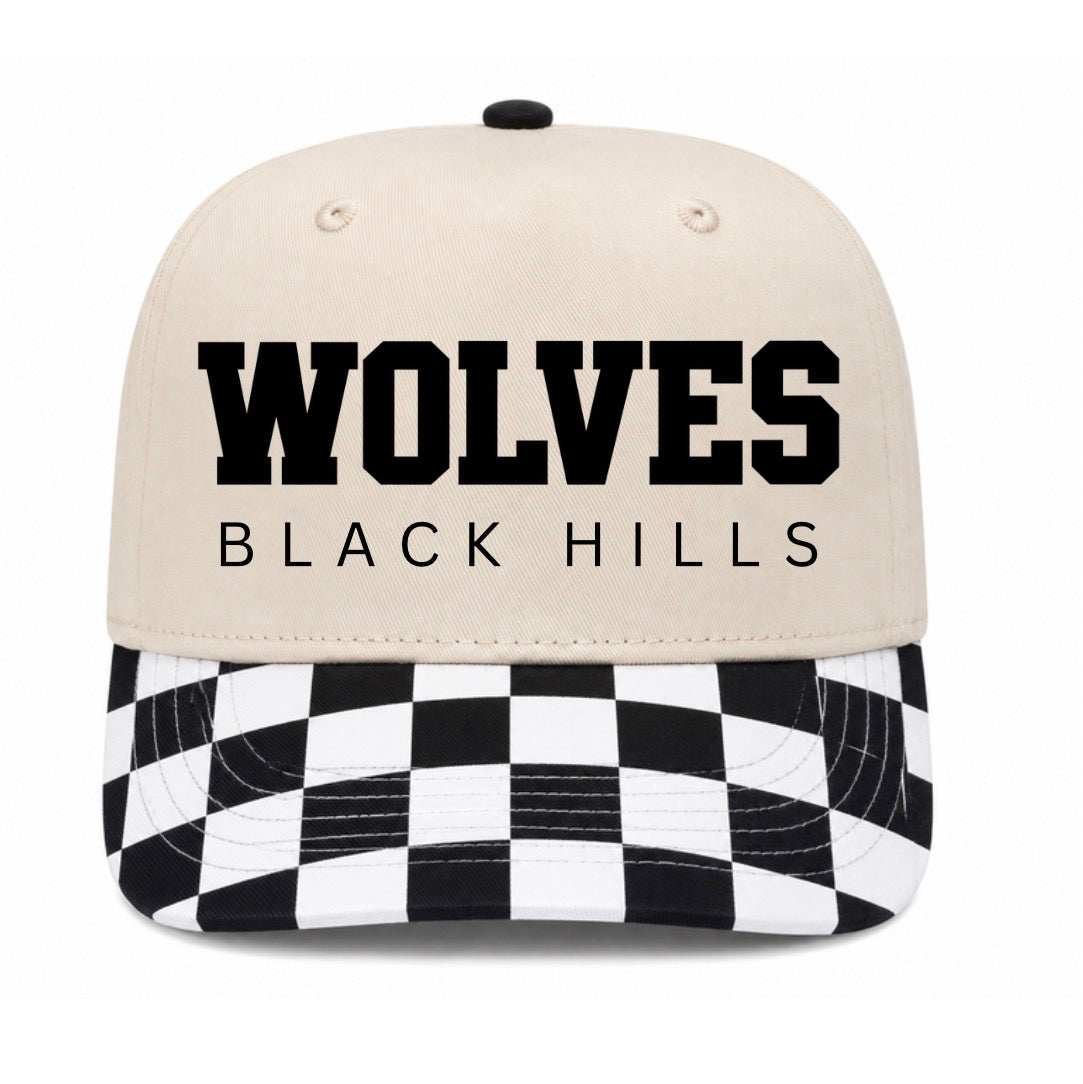 Wolves Black Hills checkered hat (screen print)