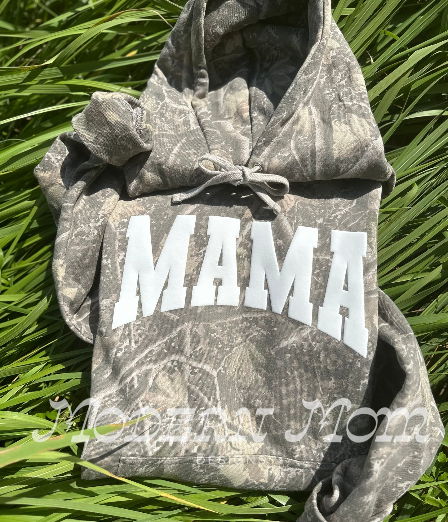 Deadwood camo MAMA puff print hoodie (adult unisex)