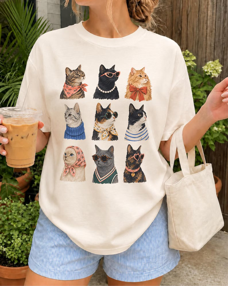 Fancy cats (tee shirt, crewneck or hoodie)