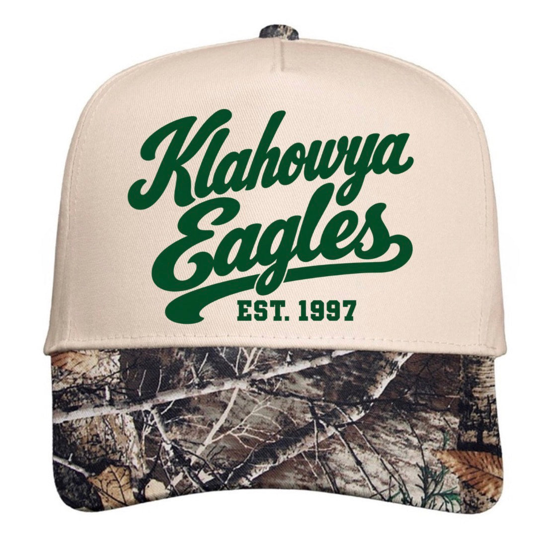 Klahowya real tree camo trucker hat (screen print)