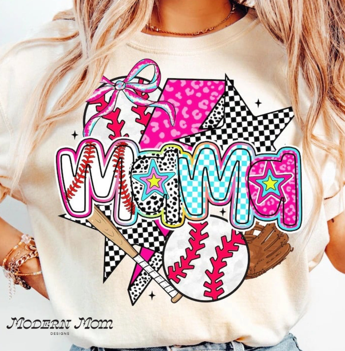 Mama cute baseball collage