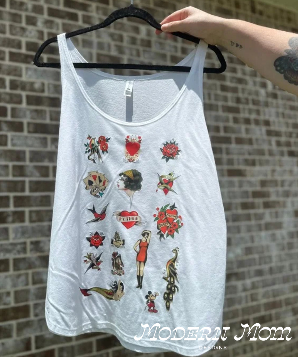 Sticker tats (tanks, tee, hoodie or crewneck)