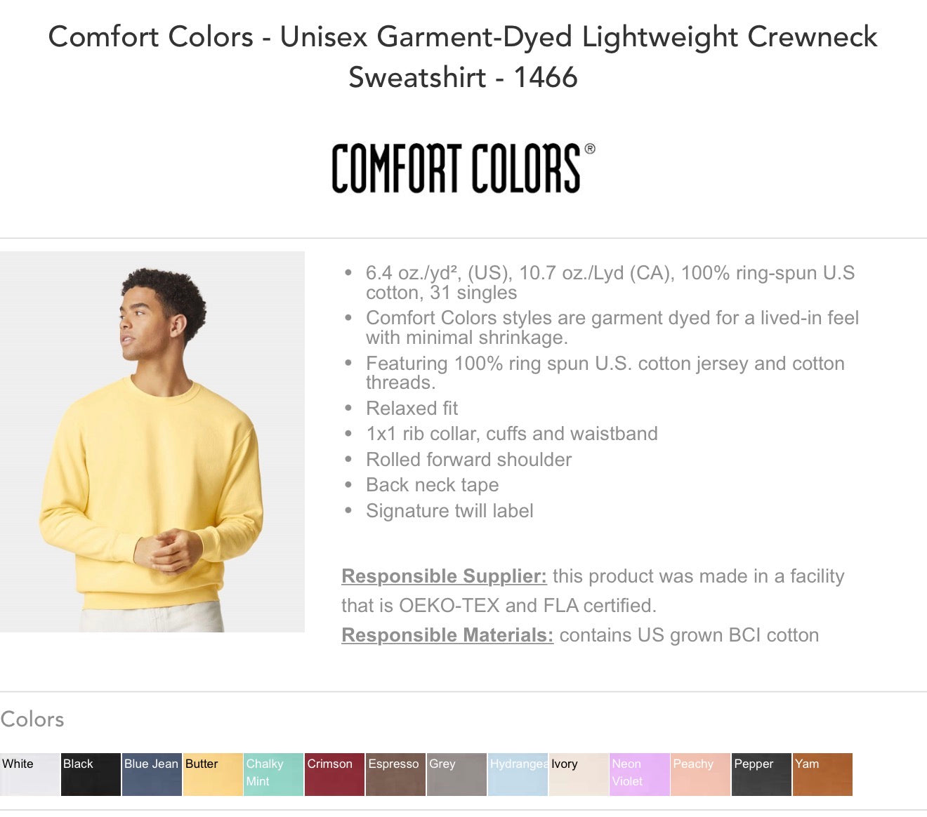 GAVINS electric LLC crewneck (Comfort colors)