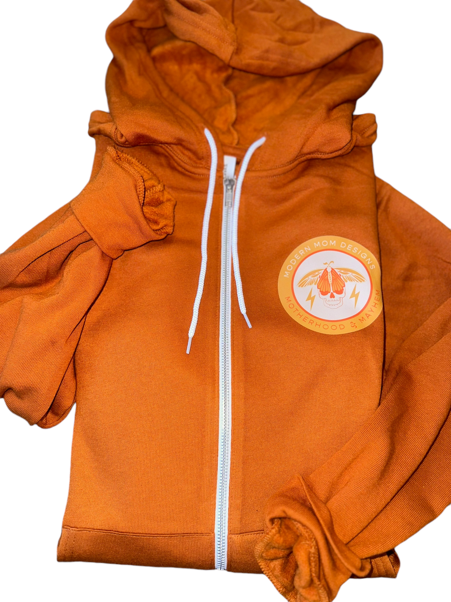Motherhood & Mayhem re-brand zip up Autumn