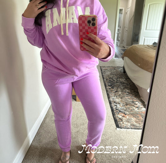 Lightweight logo joggers neon violet