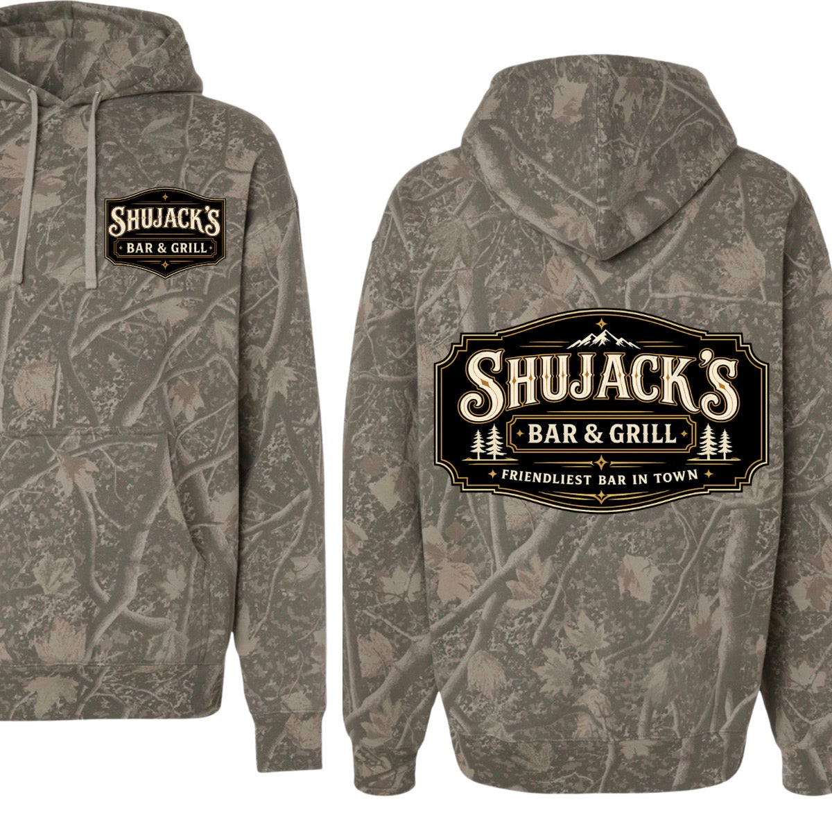 SHUJACK’S deadwood camo hoodie