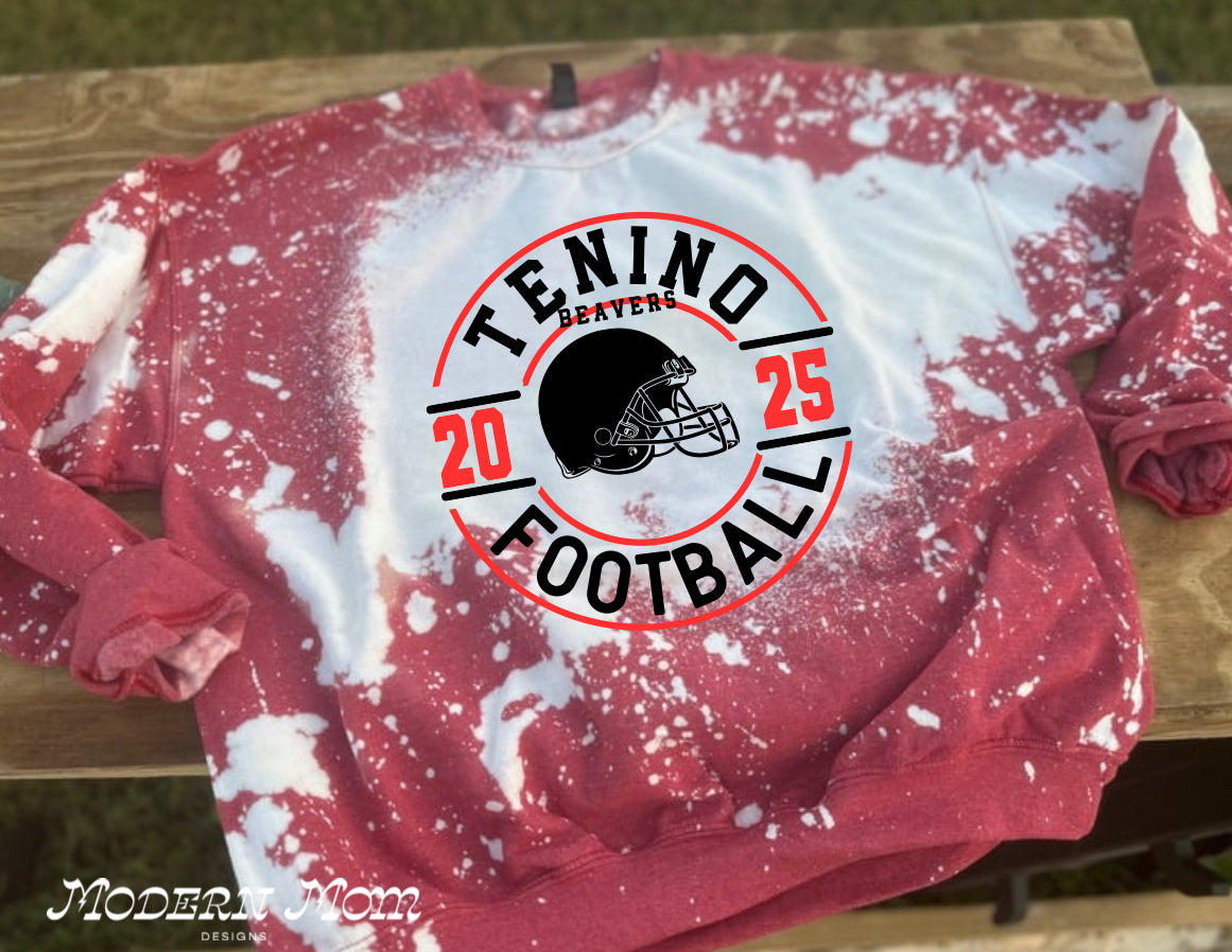CUSTOM HIGHSCHOOL FOOTBALL bleached out crewneck