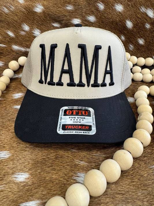 MAMA two toned trucker EMBROIDERY