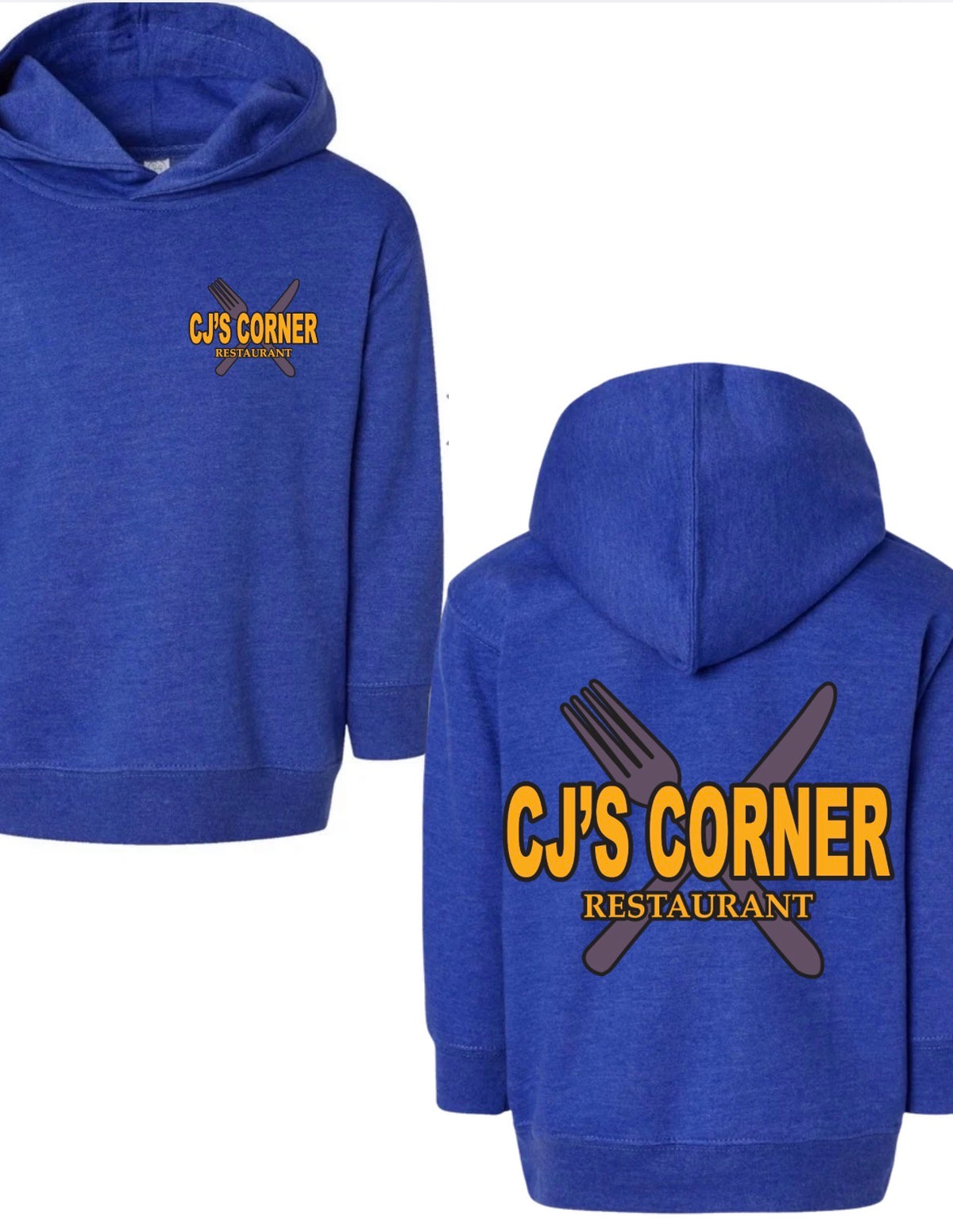 CJ’S CORNER logo hoodies