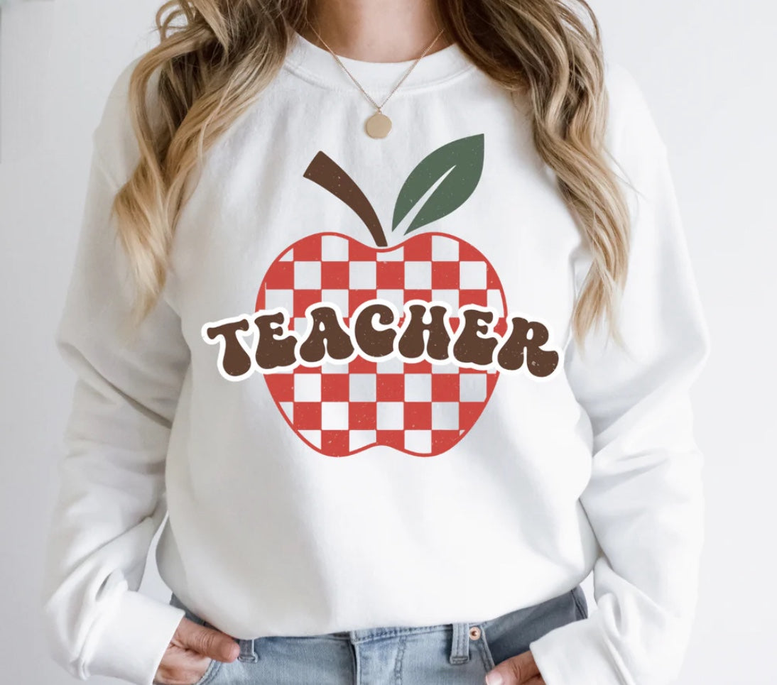 Checkered teacher apple