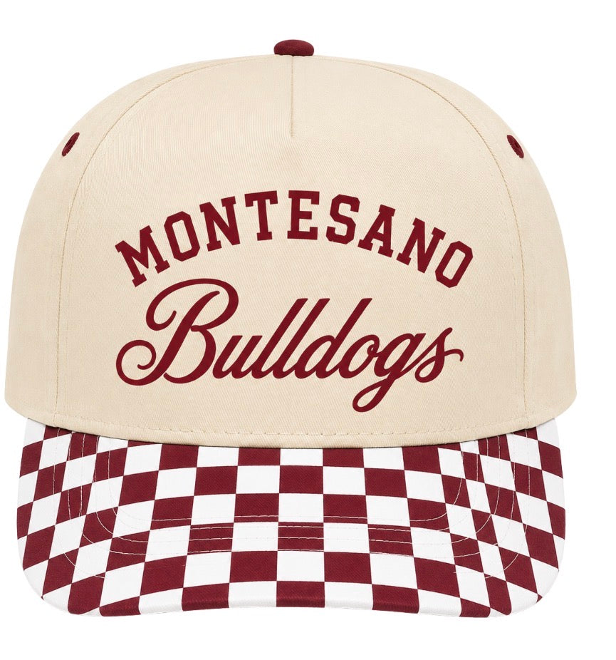 Montesano Bulldogs checkered hat