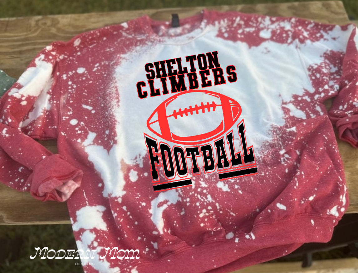 CUSTOM HIGHSCHOOL FOOTBALL bleached out crewneck