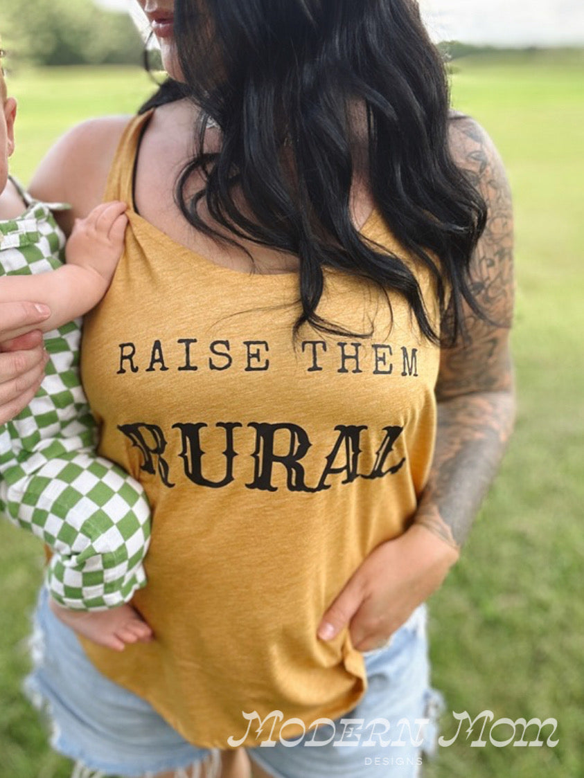 Raise them rural mustard(tee or tank)