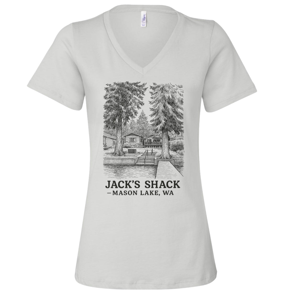 Jack’s shack women v-neck tee shirt