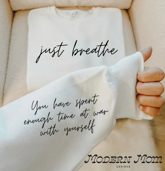 Just breathe. (Sleeve detail)