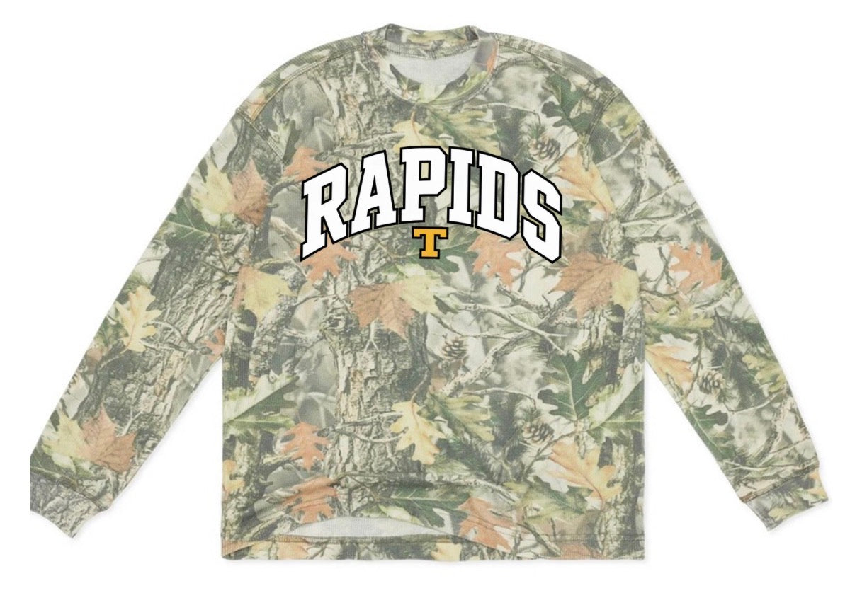 Rapids wrestling long sleeve camo tee (S-Adult 3XL)