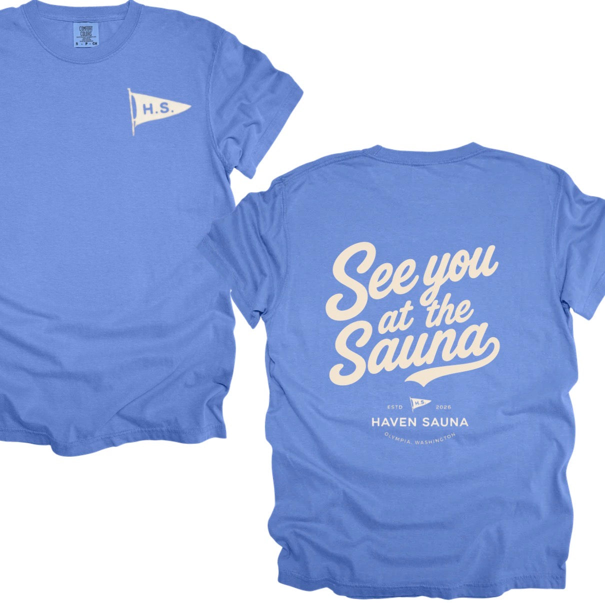 Haven Sauna puff print “SEE YOU AT THE SAUNA”