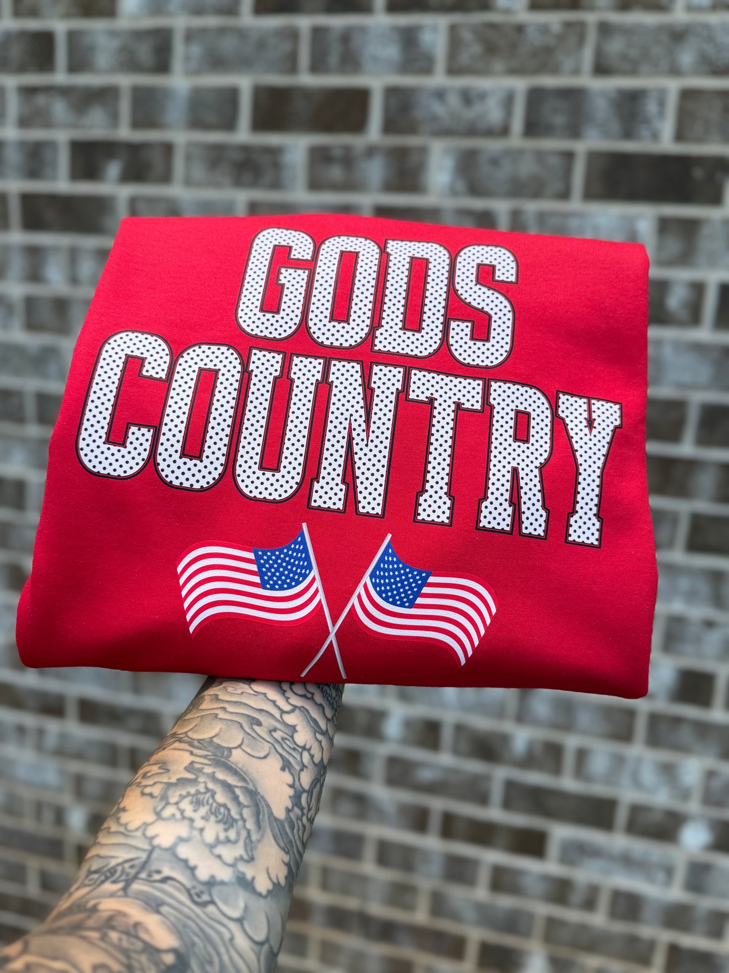 Gods country (tee, crewneck, or hoodie)