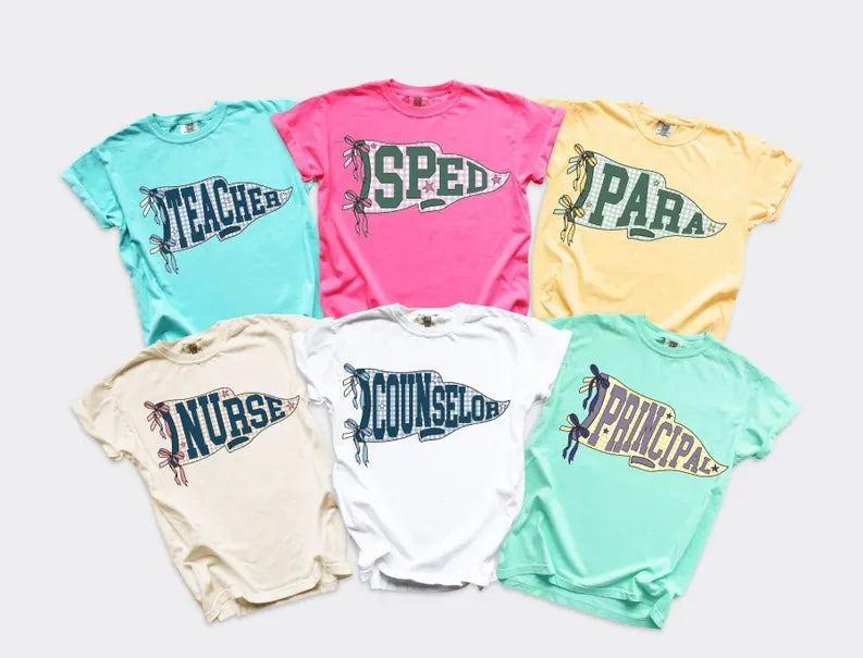 School education name -any color combo (leave a note at checkout with specifics)