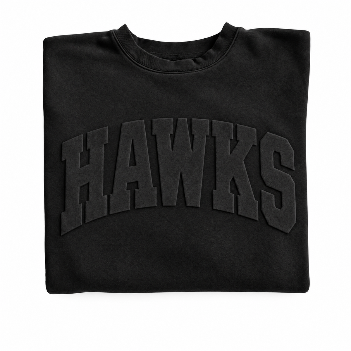 HAWKS monochrome puff crewneck or hoodie