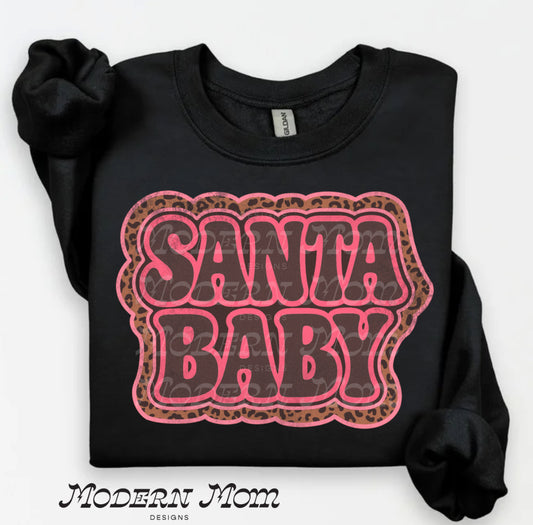 Santa baby (tee, crewneck or hoodie)