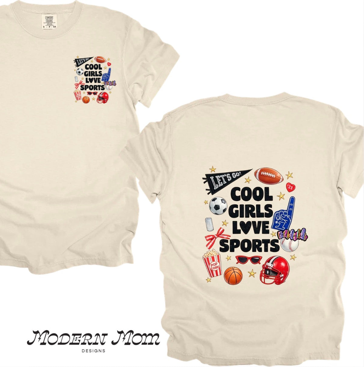 Cool girls love sports (tee shirt, crewneck or hoodie)