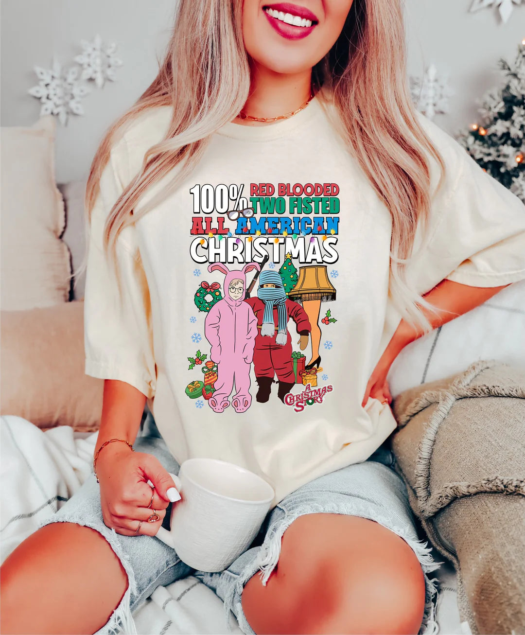 All American Christmas (tee, crewneck or hoodie )