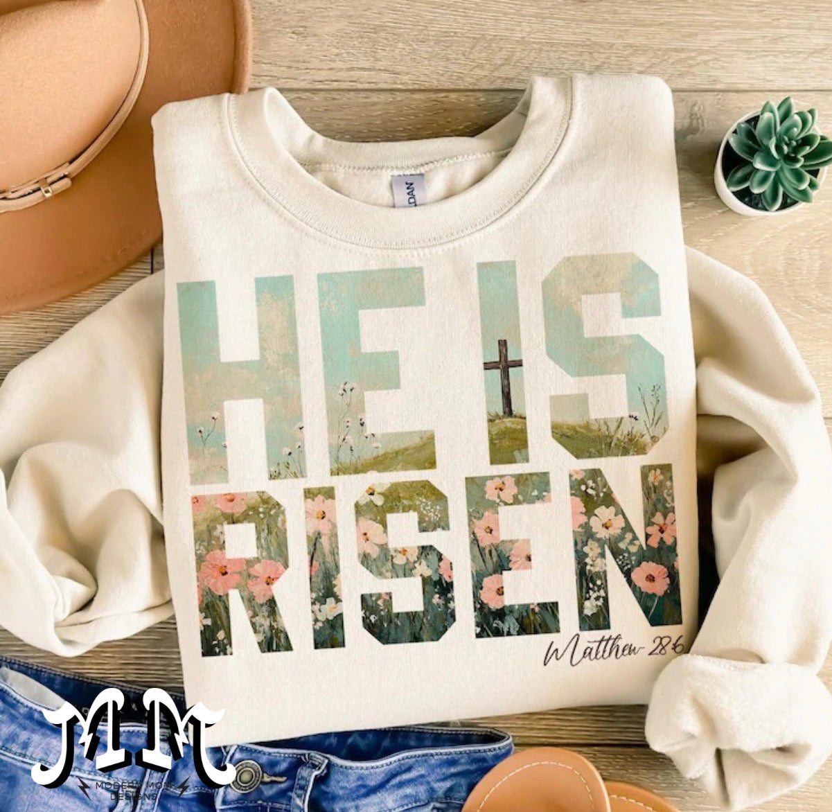 He is risen (tee, crewneck or hoodie)