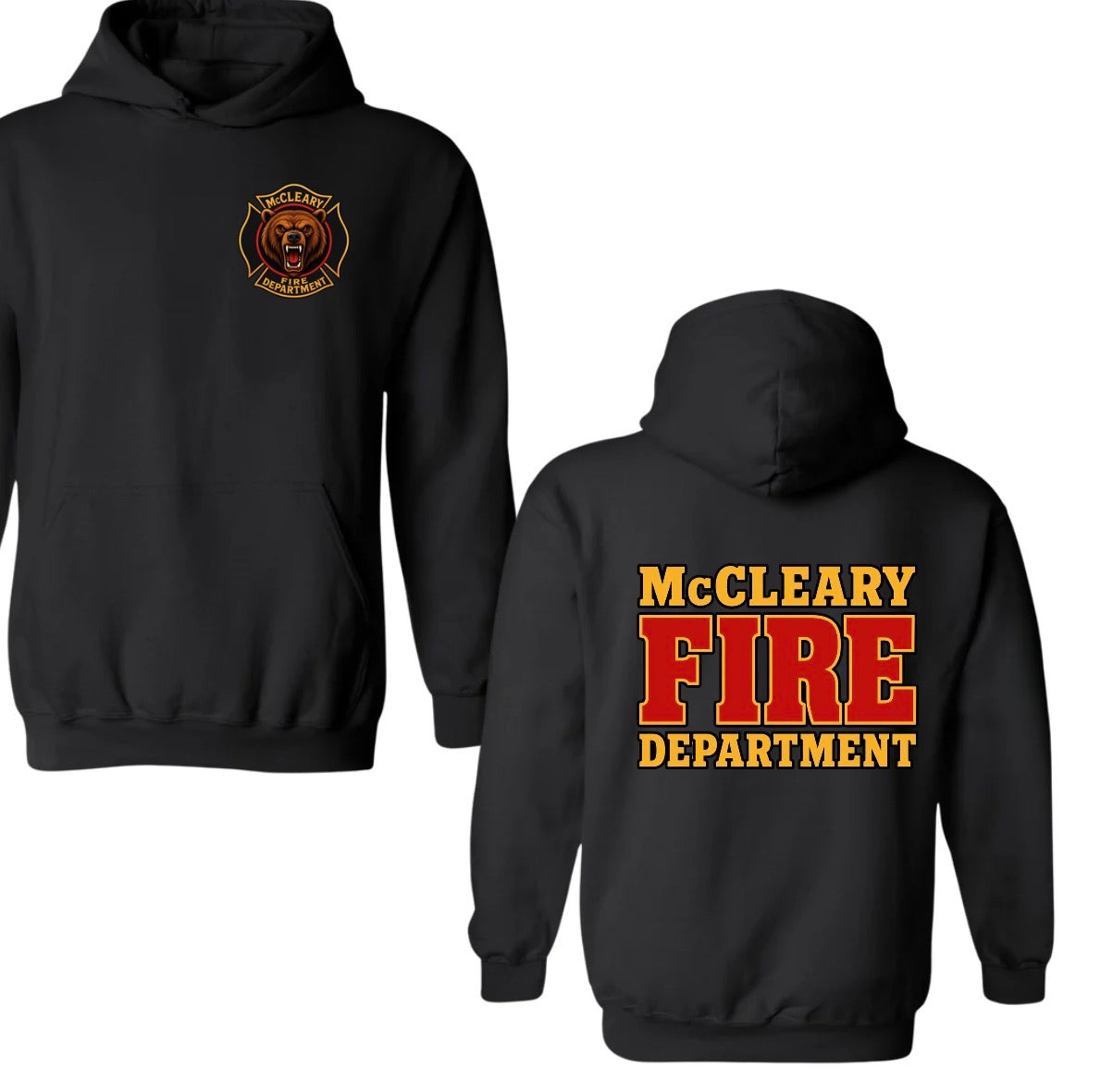 McCleary Fire Dept. crewneck or hoodie BLACK