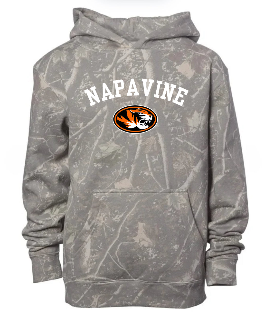 Napavine tigers deadwood camo hoodie (youth & adult-no drawstrings)