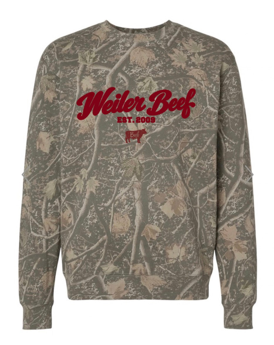 Weiler beef Deadwood camo crewneck