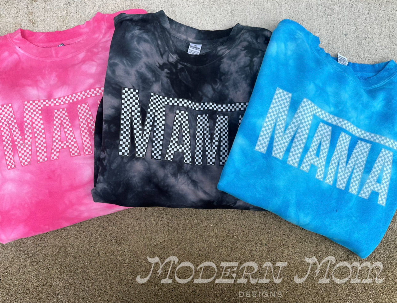 Tie dye MAMA monochrome crewneck