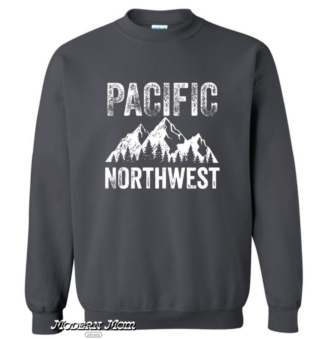 Pacific Northwest (charcoal) crewneck