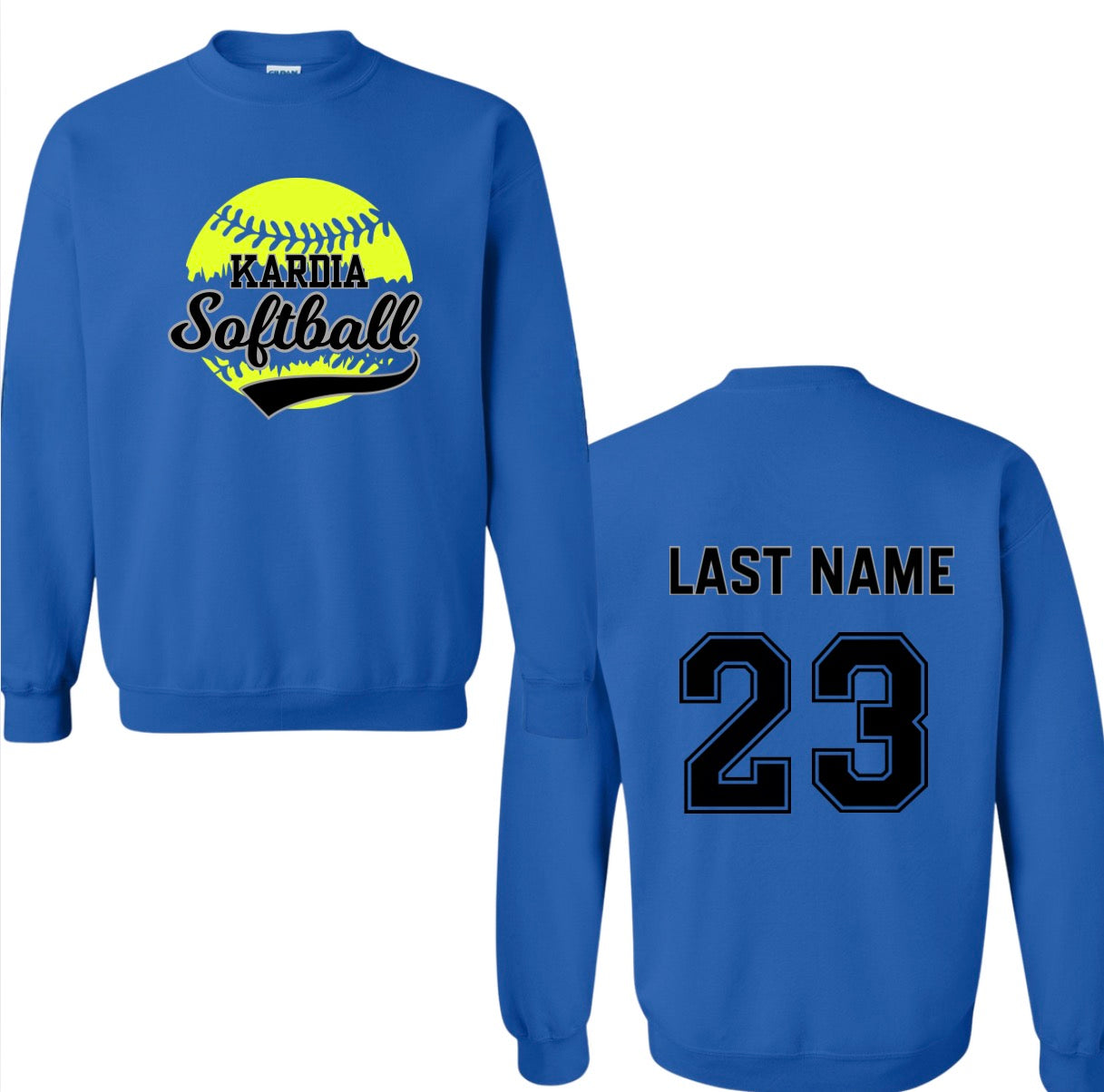 Kardia softball crewneck (youth)