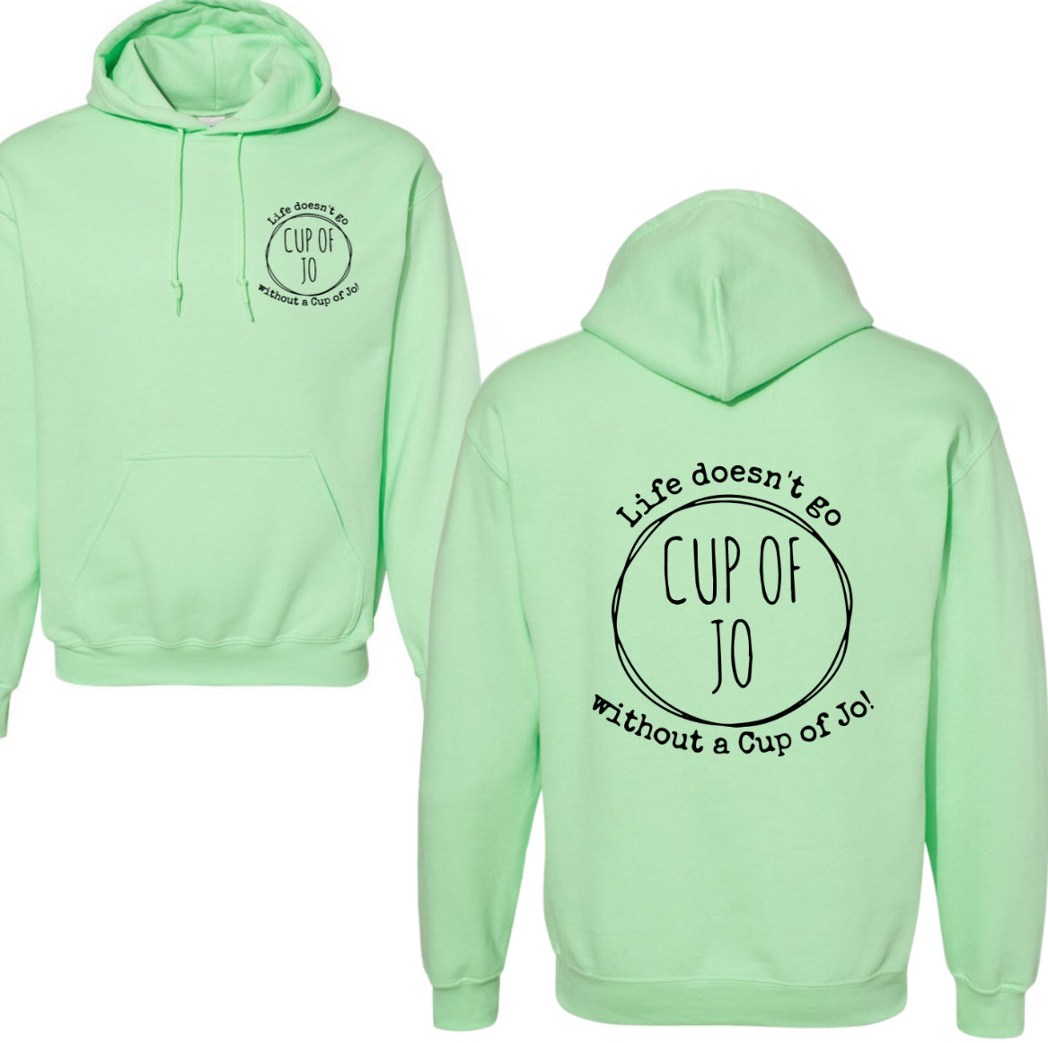 Cup of Jo hoodie (mint green)