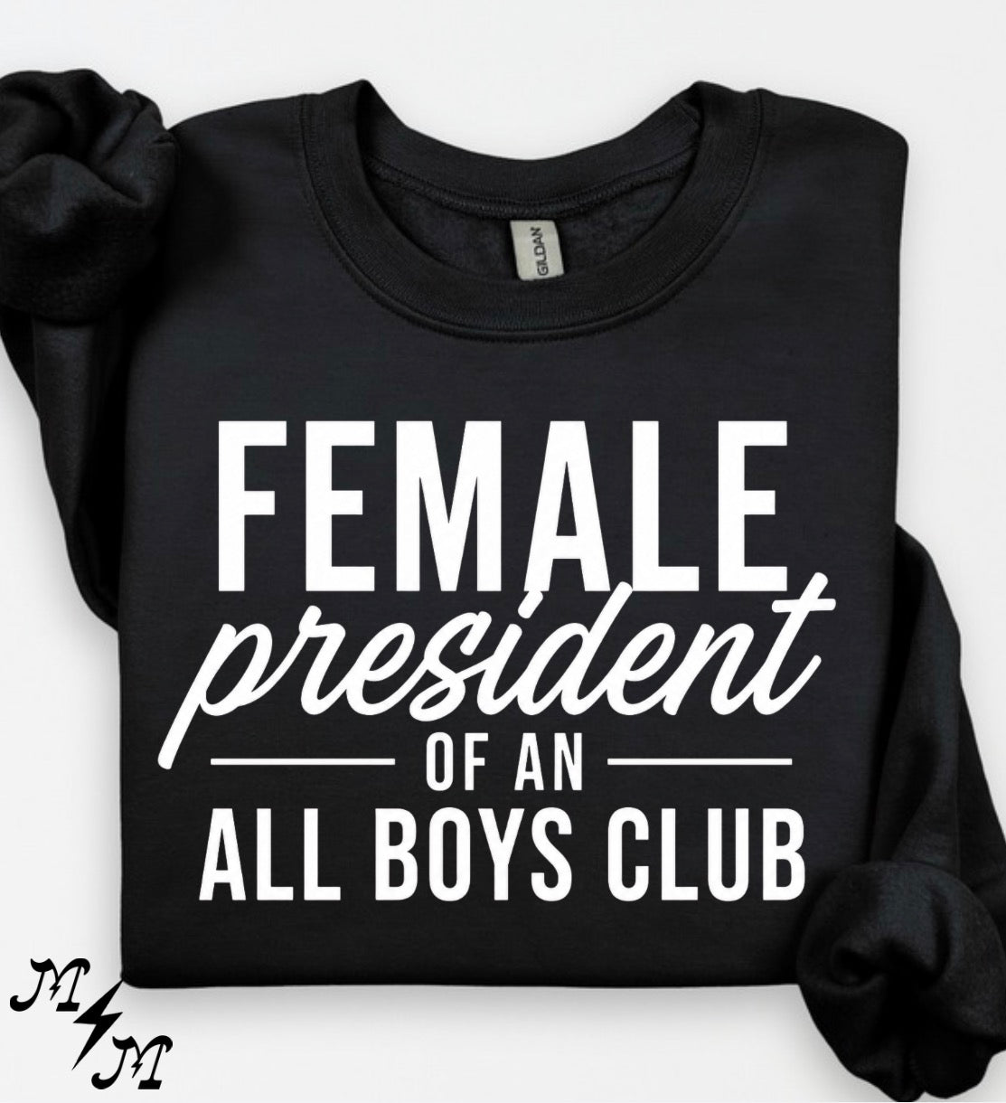 Female president of an all boys club (tee, crewneck or hoodie)