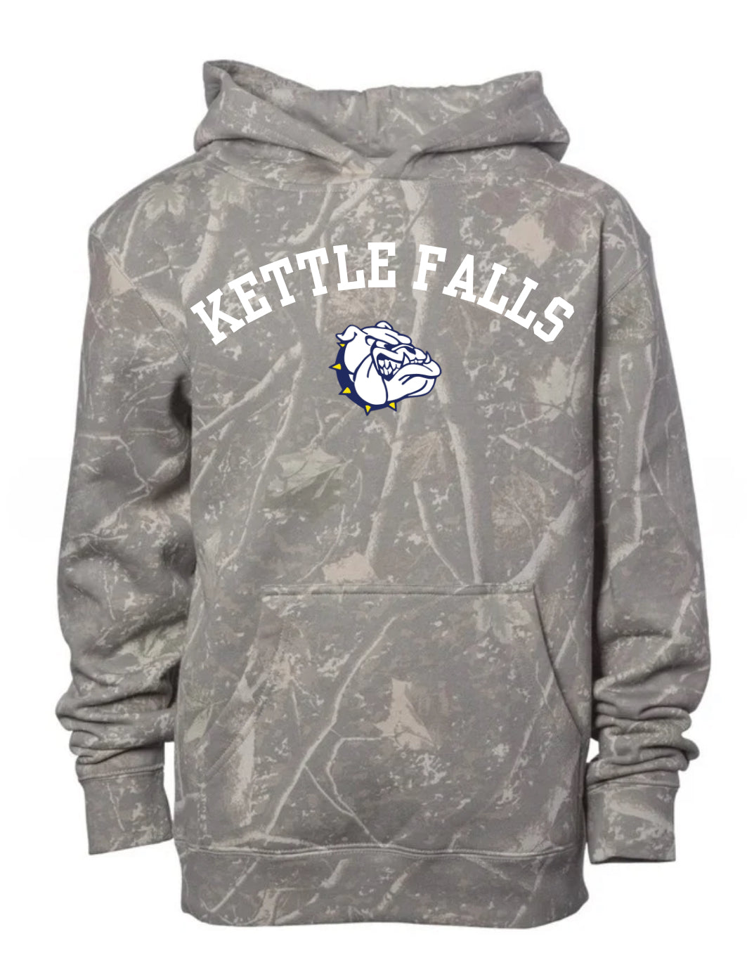Kettle falls bulldogs deadwood camo hoodie (youth & adult-no drawstrings)