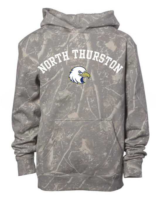 North thurston eagles deadwood camo hoodie (youth & adult-no drawstrings)