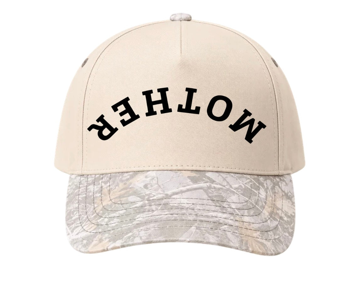CVCC: mother upside down camo bill hat