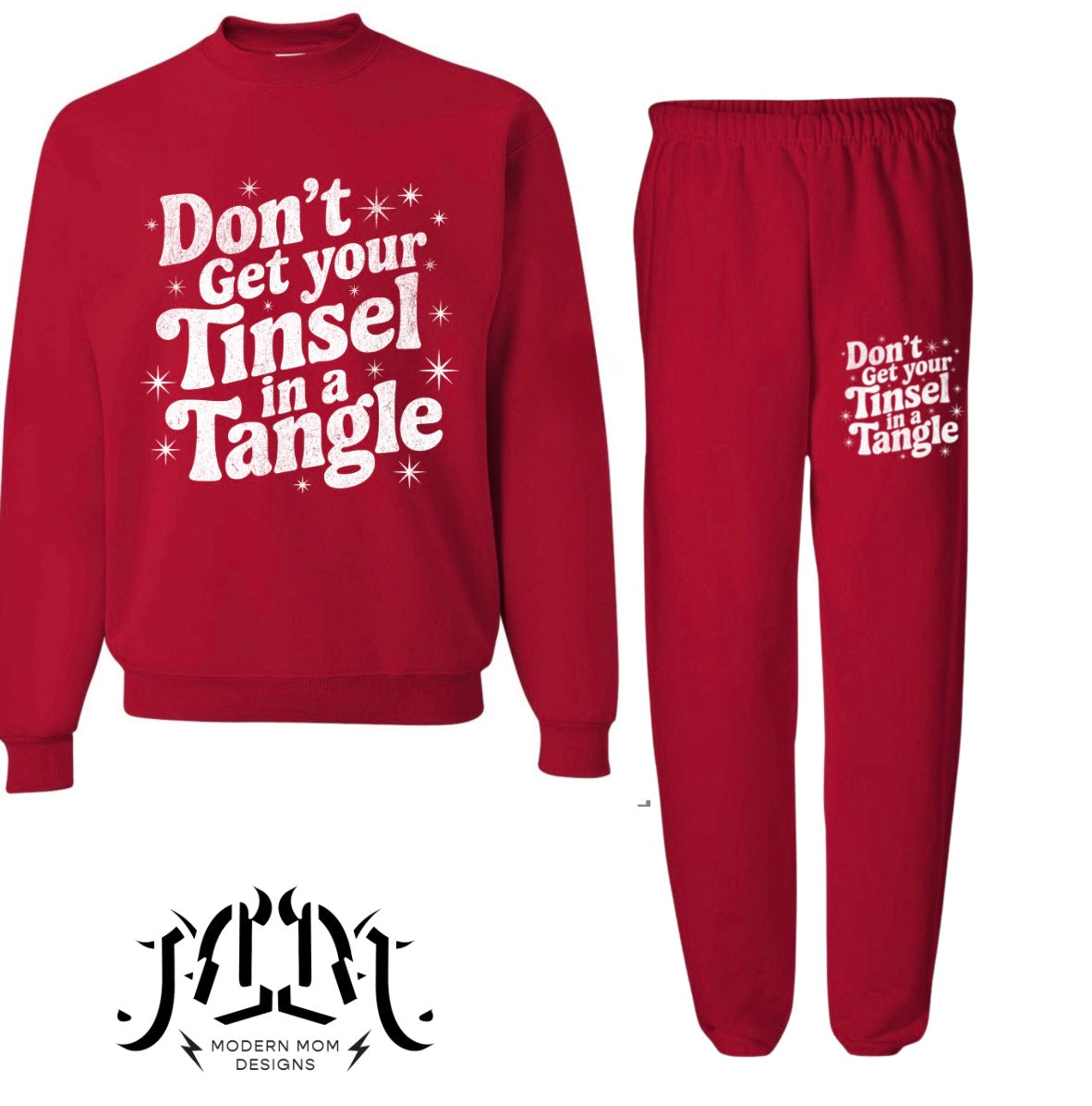 Don’t get your tinsel in a tangle lounge set (pieces sold separately)