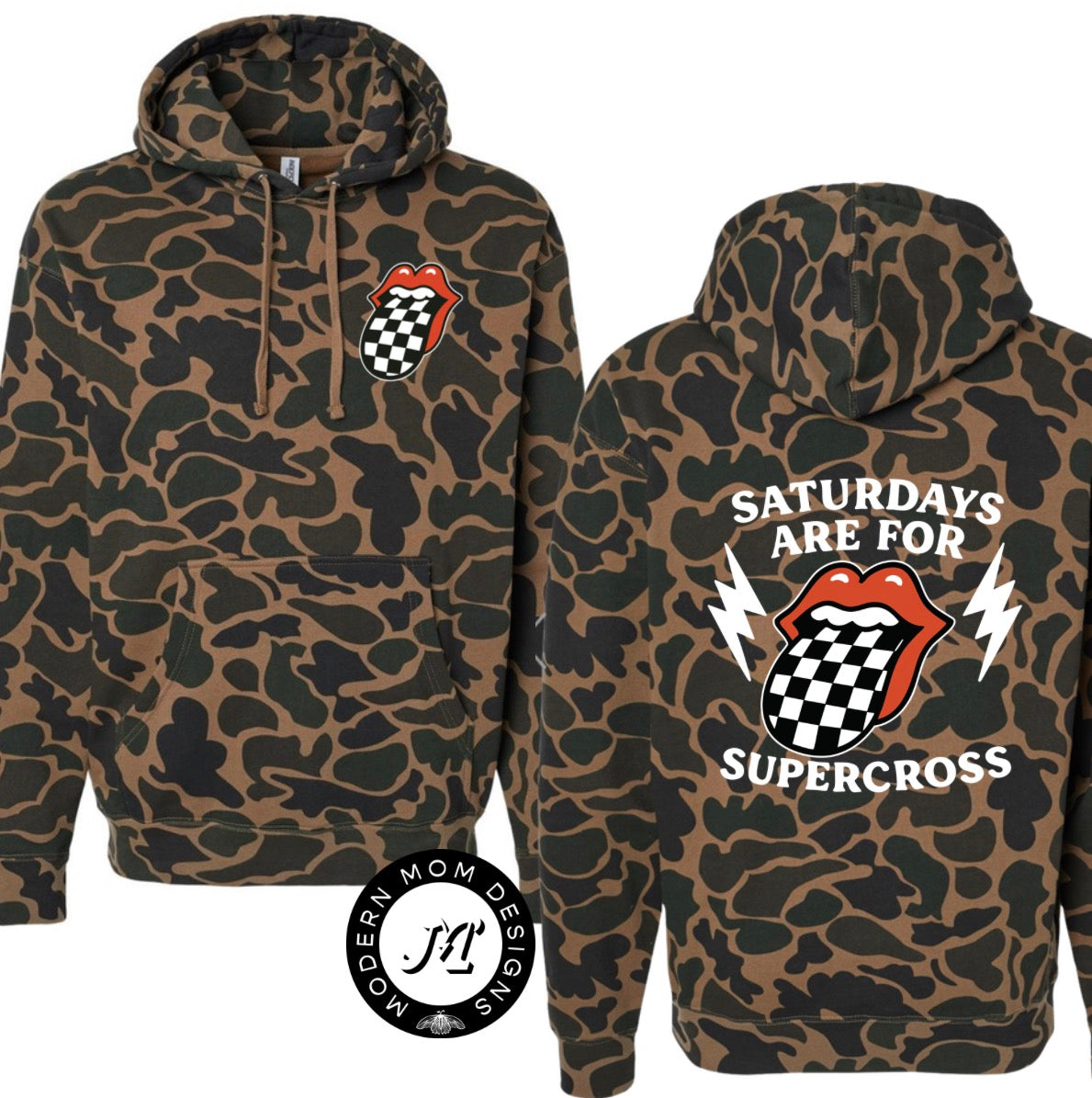 Saturdays are for supercross duck camo hoodie (youth & adult)