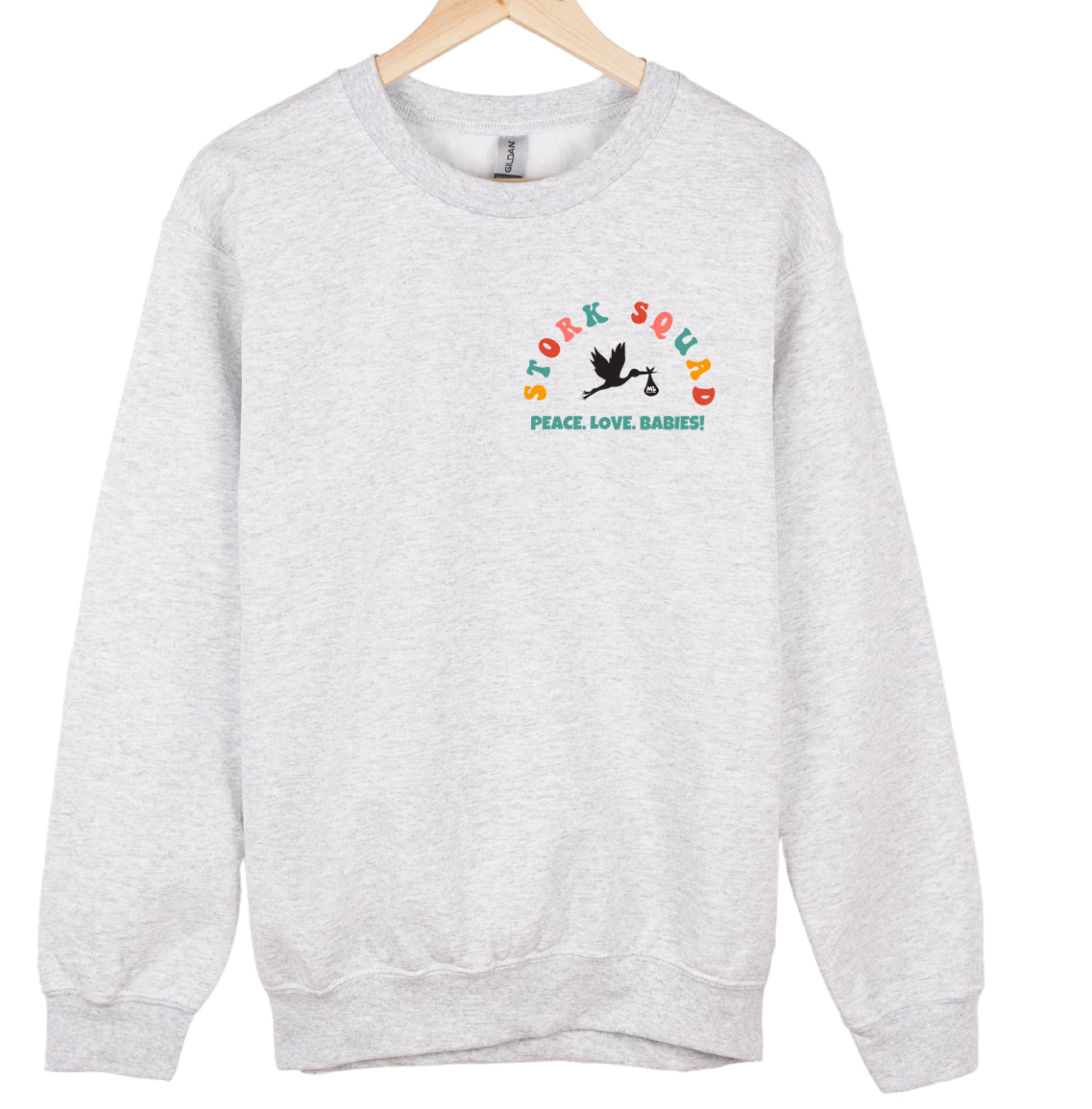 Stork squad custom double sided crewneck