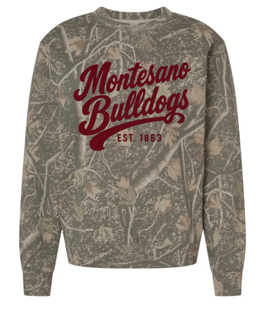 Montesano bulldogs deadwood camo crewneck