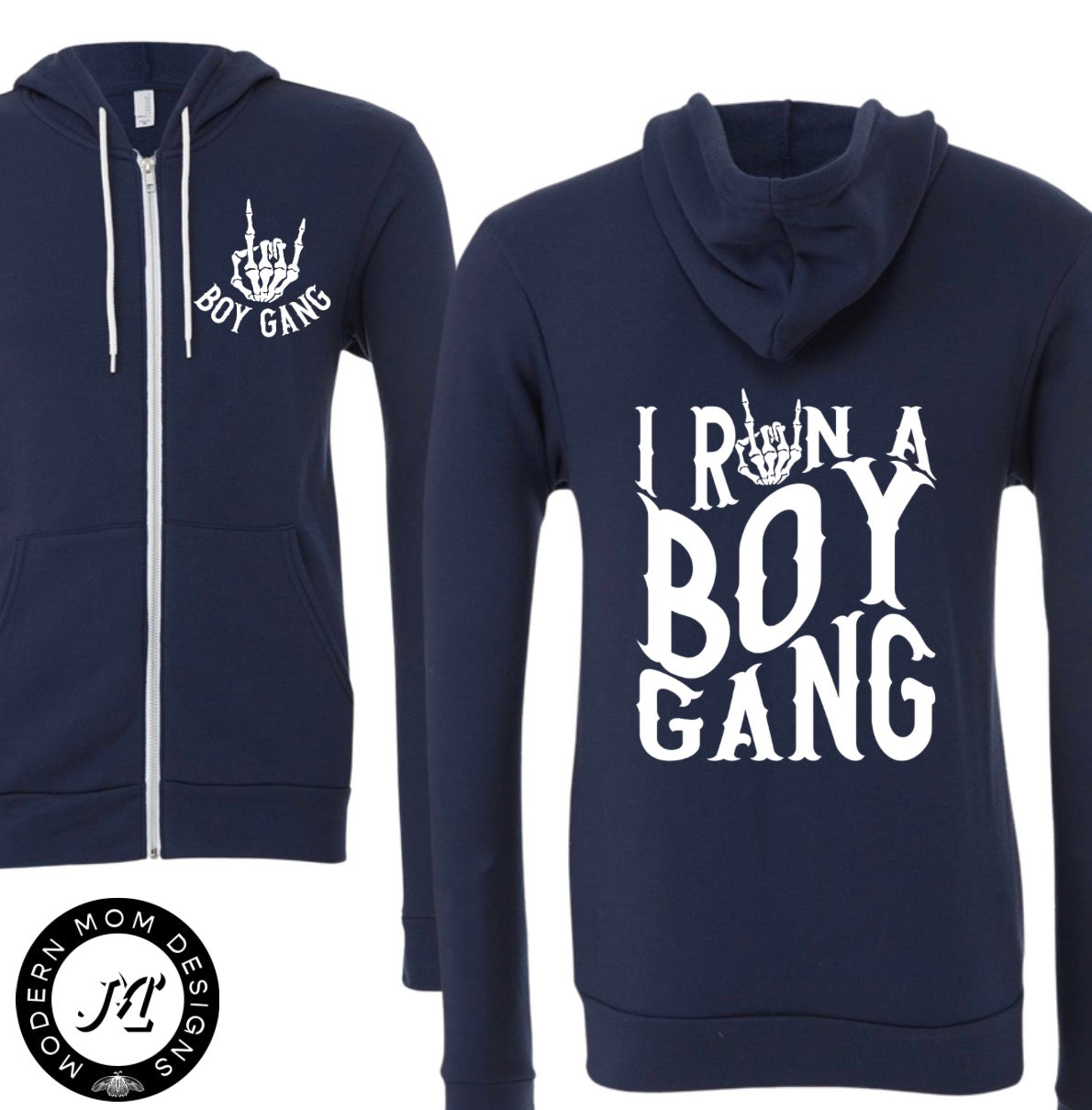 I run a boy gang zip up