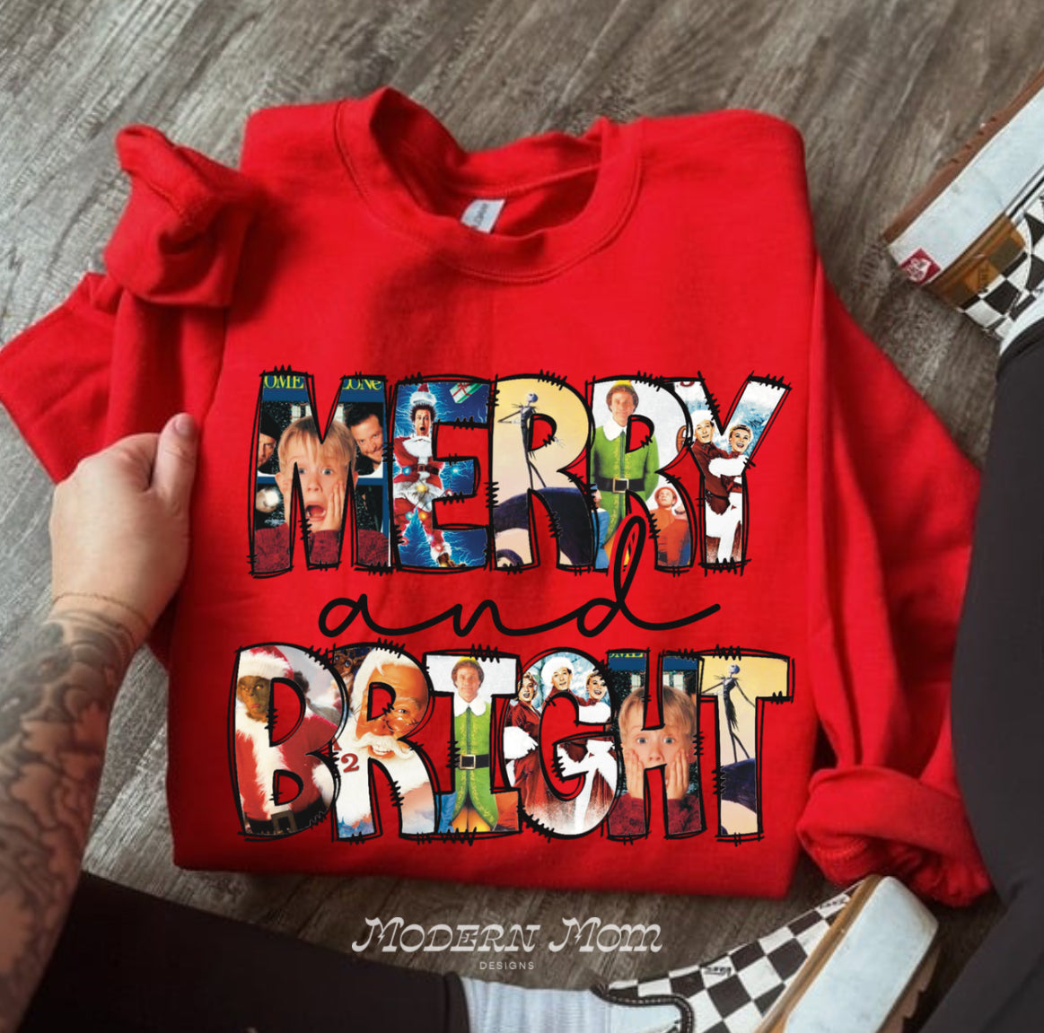 Merry & Bright (tee, crewneck or hoodie)